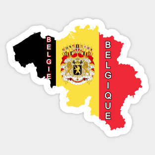 Belgium map & flag Sticker